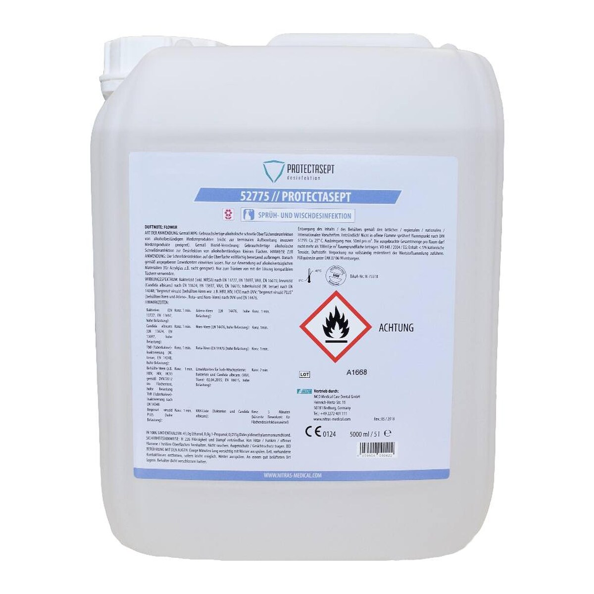 MCD Medical Care Dental GmbH Nitras Medical Protectasept | flower | Sprühdesinfektion | 1 x 5 L Image