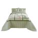 Garden Stripe Bedspread by BrylaneHome in Sage (Size QUEEN)