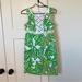 Lilly Pulitzer Dresses | Lilly Pulitzer Shift Dress, Green/Pink/White, Lace Detail, Size 0 Nwt | Color: Green/Pink | Size: 0