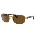 Ray-Ban RB3687 Sunglasses - Men's Arista Frame Brown Lens Polarized 58 RB3687-001-57-58