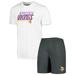 Men's Concepts Sport Charcoal/White Minnesota Vikings Downfield T-Shirt & Shorts Sleep Set