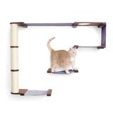 Tucker Murphy Pet™ 44" Spurling Climb Handcrafted Cat Tree Wood in Gray | 44 H x 56.5 W x 11 D in | Wayfair 18FED871C25C47F6B68C5CC2A1074B81