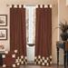 4 Pc Set Indian Sari Curtains & Cushion Covers Boho Tab Top Living Room Bedroom