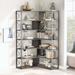 7-Tier L-Shaped Corner Bookcase with Open Storage