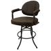 Williston Forge Frihart Swivel Counter & Bar Stool Upholstered/Metal in Brown | 44 H x 20 W x 21 D in | Wayfair 1A2227E73B95408EA6B5449ED8ADE2C0