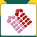 The Holiday Aisle® 24 Piece Heart Holiday Shaped Ornament Set Plastic in Pink/Red | 1.77 H x 1.77 W x 0.2 D in | Wayfair