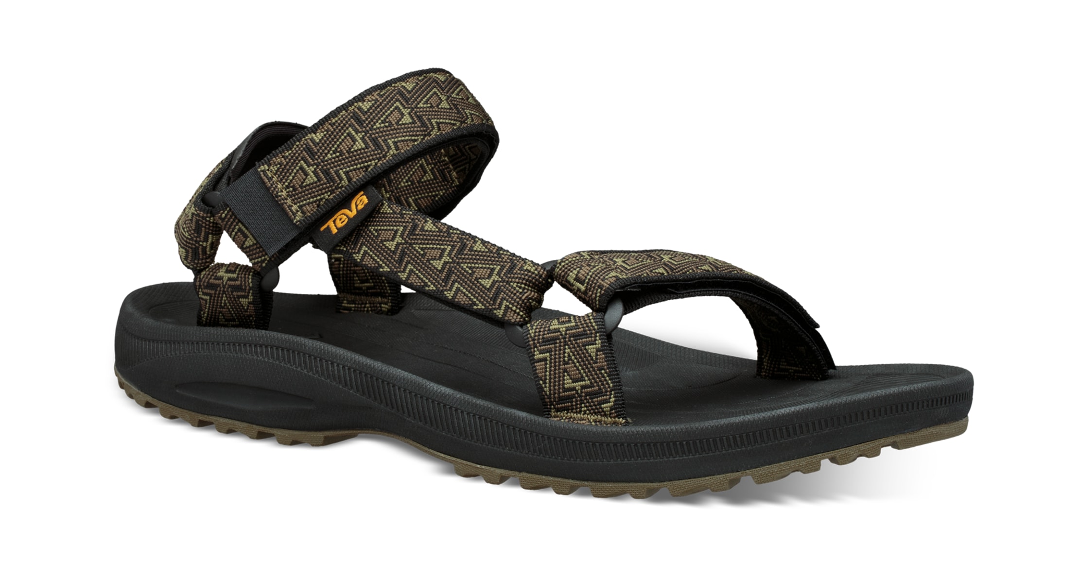 Sandale TEVA "Winsted Sandal Mens", Herren, Gr. 40,5, grün (olivgrün), Textil, Schuhe Sandale, mit Klettverschluss
