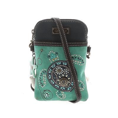 Chala Handbags Shoulder Bag: Pebbled Green Bags