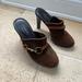 Coach Shoes | Coach Brown Suede Mules. Used Size 7b | Color: Brown | Size: 7