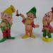 Disney Holiday | 3 Vintage Disney Snow White And The Seven Dwarfs Ornaments | Color: Green/Red | Size: Os