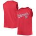 Youth Red Washington Nationals Icon Wordmark Sleeveless Tank Top