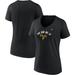 Women's Majestic Black Pittsburgh Pirates Wild Pitch V-Neck T-Shirt