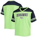 Youth College Navy Seattle Seahawks Team V-Neck T-Shirt