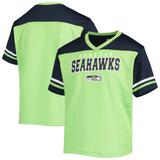 Youth College Navy Seattle Seahawks Team V-Neck T-Shirt