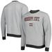 Men's Russell Heather Gray Mississippi State Bulldogs Classic Fit Tri-Blend Pullover Sweatshirt