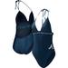 Women's G-III 4Her by Carl Banks Navy Atlanta Braves Full Count One-Piece Swimsuit