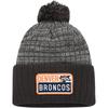 Men's Brown/Gray Denver Broncos Mass Fitch Cuffed Knit Hat with Pom