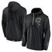 Men's Nike Black Chicago Cubs Authentic Night Game Performance Half-Zip Windbreaker