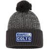 Men's Brown/Gray Indianapolis Colts Mass Fitch Cuffed Knit Hat with Pom