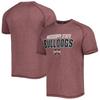 Men's Russell Heather Maroon Mississippi State Bulldogs Athletic Fit Raglan T-Shirt