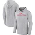 Men's Fanatics Branded Heathered Gray Virginia Tech Hokies Stacked Pursuit Pullover Hoodie