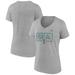 Women's Fanatics Branded Heather Gray Seattle Mariners Top Billing V-Neck T-Shirt