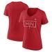 Women's Fanatics Branded Red Minnesota Twins Top Billing V-Neck T-Shirt