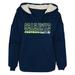 Girls Toddler College Navy Seattle Seahawks Football Pullover Hoodie