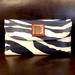 Dooney & Bourke Bags | Dooney Bourke Black White Leather Zebra Stripe Full Size Wallet Check Book Cover | Color: Black/Red | Size: Os