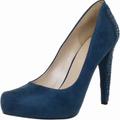 Nine West Shoes | Nine West Coldfeet Teal Blue Green Suede Leather Pumps Jeweled Heels Shoes Sz 9m | Color: Blue | Size: 9