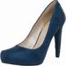 Nine West Shoes | Nine West Coldfeet Teal Blue Green Suede Leather Pumps Jeweled Heels Shoes Sz 9m | Color: Blue | Size: 9