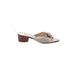 Donald J Pliner Mule/Clog: Clogs Chunky Heel Feminine Tan Shoes - Women's Size 10 - Open Toe