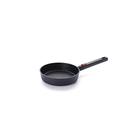 Woll Eco Logic QXR Cast Flat Pan Inductive Diameter 20 cm Height 5 cm with Removable Handle Suitable for All Hobs PFAS-Free Cast Aluminium Oven-Proof Black