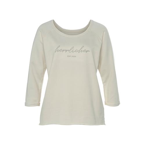 „Sweatshirt HERRLICHER „“Angelika““ Gr. M (38), beige (creme weiß) Damen Sweatshirts“