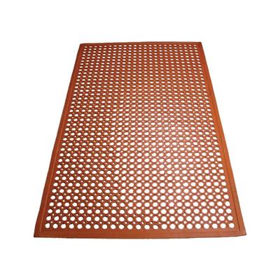 Winco RBM-35K-R Anti Fatigue Floor Mat w/ Beveled Edges, Rolled, Rubber, 3 x 5 x 1/2