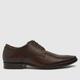 schuh ray leather derby shoes in brown