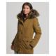 Superdry Womens Ashley Everest Parka Coat - Khaki - Size 12 UK