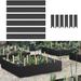 VEVOR 40x8in/40x6in 6pcs Lawn Edging Garden Landscape Edging Garden Border Edging Black Steel