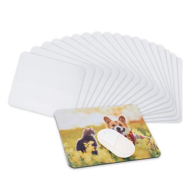 18 Pack White Sublimation Mouse Pad Blanks for Heat Press Printing (24.4 x 20 cm)