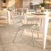 Commercial Aluminum Indoor-Outdoor Restaurant Stack Chair with Triple Slat Back