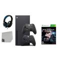 Xbox Series X Video Game Console Black with Metal Gear Solid V The Phantom Pain BOLT AXTION Bundle with 2 Controller Like New