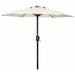7.5ft Patio Outdoor Table Market Yard Umbrella with Push Button Tilt/Crank with 6 Sturdy Ribs