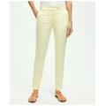 Brooks Brothers Women's Stretch Cotton Pinpoint Oxford Cropped Pants | Yellow | Size 4