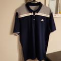 Adidas Shirts | Adidas Short Sleeve Collared Polo Shirt | Color: Blue/Gray | Size: L