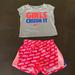 Nike Matching Sets | Baby Girl Nike Tee & Sprinter Set. Size 12m | Color: Gray | Size: 12mb