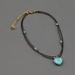 Lucky Brand Turquoise Heart Choker Necklace - Women's Ladies Accessories Jewelry Necklace Pendants in Gold