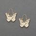 Lucky Brand Butterfly Hoop - Women's Ladies Accessories Jewelry Earrings in Gold