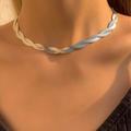 Free People Jewelry | Braided Silver Necklace | Color: Silver | Size: Os