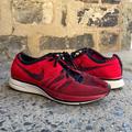 Nike Shoes | Nike Flyknit Trainer+ 'University Red' Men's Athletic Running Shoes - Size 7.5 | Color: Black/Red | Size: 7.5