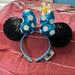 Disney Accessories | Disney Parks Polka Dot Daisy Blue Bow Ears, Gently Used | Color: Black/Blue | Size: Os